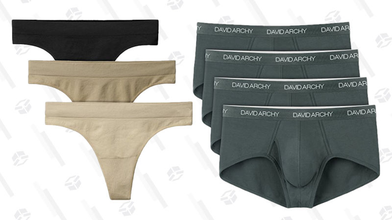 Pack de lencería para mujer | $10-$15 | AmazonPack de ropa interior para hombre | $25 | AmazonGráfico: Jillian Lucas